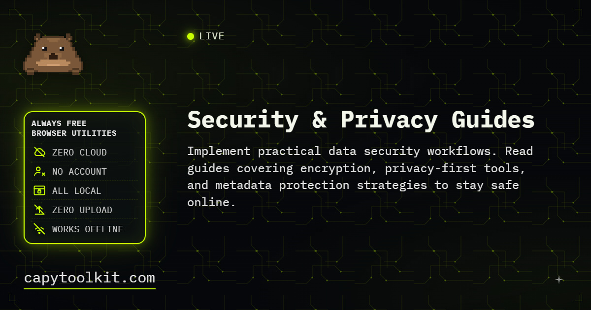 Security & Privacy Guides | CapyToolkit