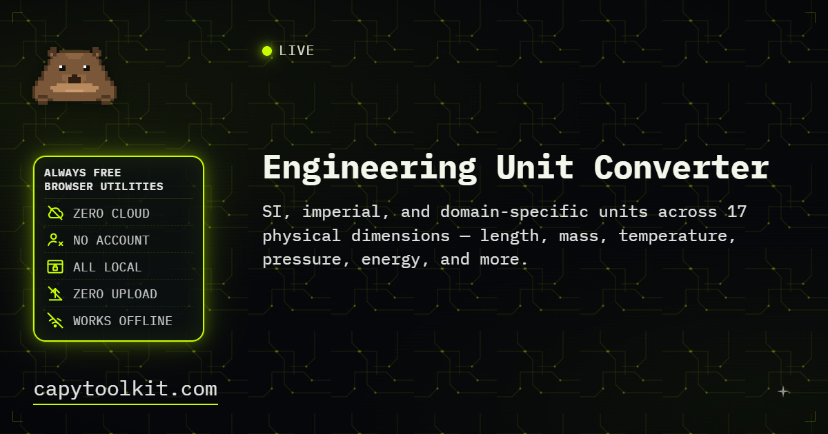 Super Convert Unit Engineering Unit Converter | CapyToolkit
