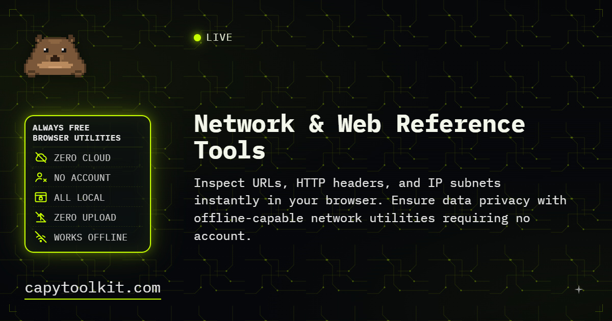Network & Web Reference Tools | CapyToolkit